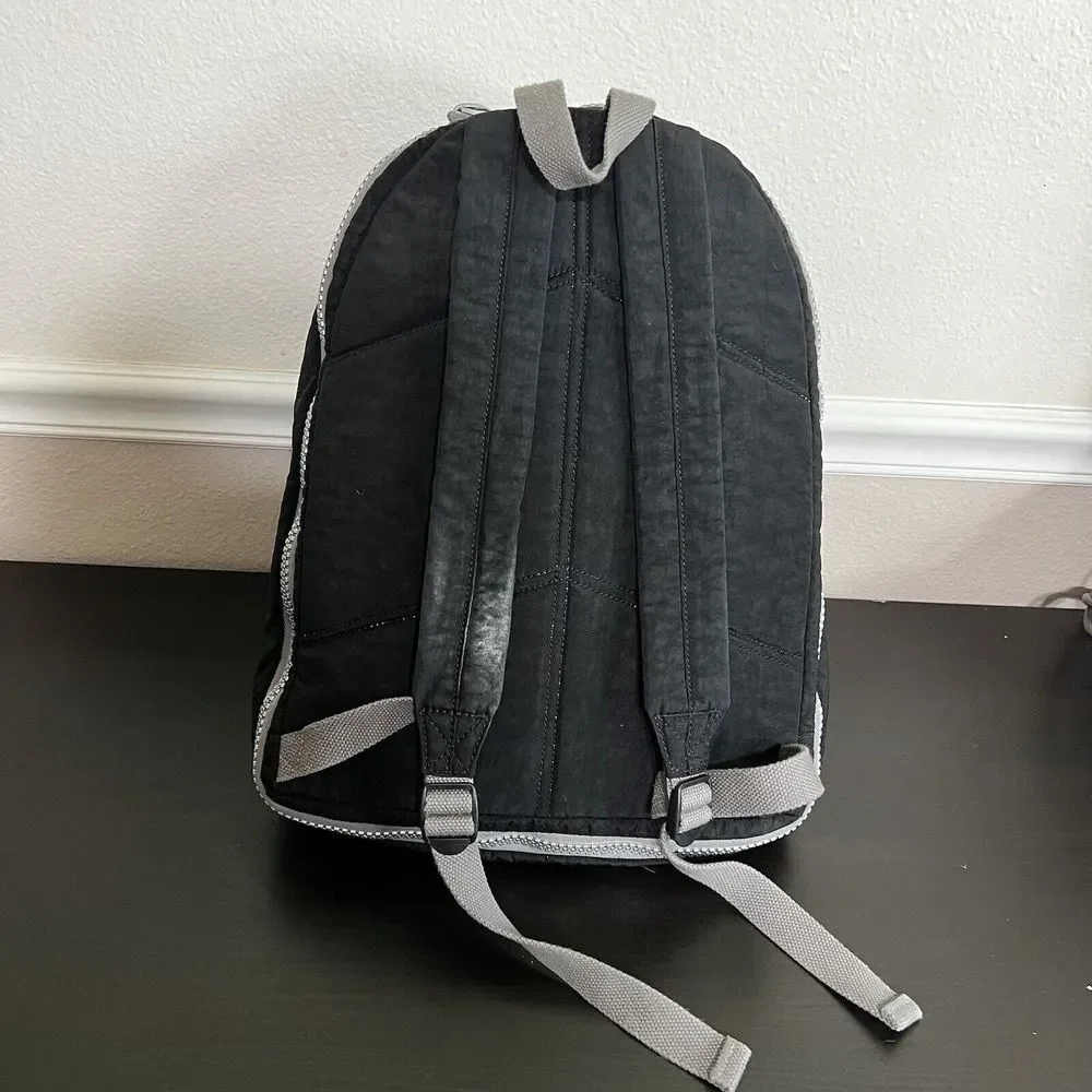 Kipling Hiker Expandable Backpack -Black Mint‎ Trim